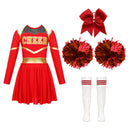 Cheerleading Cosplay Party Stage Performance Costume Pleated Skirt