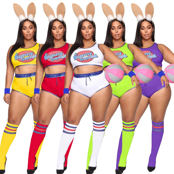 Cheerleading Team Cosplay Costume Shorts Headband Wristband - AwwwCos