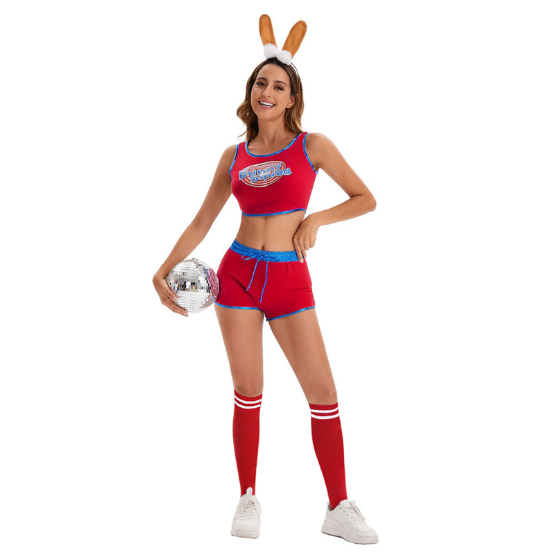 Cheerleading Team Cosplay Costume Shorts Headband Wristband - AwwwCos