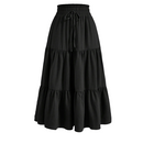 Chiffon Boho Elastic Waist A Line Ruffle Beach Drawstring Pleated Skirt - AwwwCos