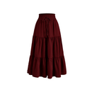 Chiffon Boho Elastic Waist A Line Ruffle Beach Drawstring Pleated Skirt - AwwwCos