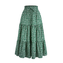 Chiffon Boho Elastic Waist A Line Ruffle Beach Drawstring Pleated Skirt - AwwwCos