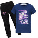 Child Anime K-Pop Demon Hunters Cosplay Costume O Neck T-Shirt Pants - AwwwCos