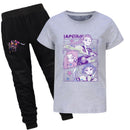 Child Anime K-Pop Demon Hunters Cosplay Costume O Neck T-Shirt Pants - AwwwCos