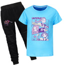 Child Anime K-Pop Demon Hunters Cosplay Costume O Neck T-Shirt Pants - AwwwCos