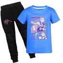 Child Anime K-Pop Demon Hunters Cosplay Costume O Neck T-Shirt Pants - AwwwCos