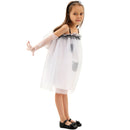 Child Girl Ghost Printed White Summer Dress Cosplay Costume - AwwwCos