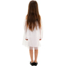 Child Girl Ghost Printed White Summer Dress Cosplay Costume - AwwwCos