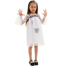 Child Girl Ghost Printed White Summer Dress Cosplay Costume - AwwwCos