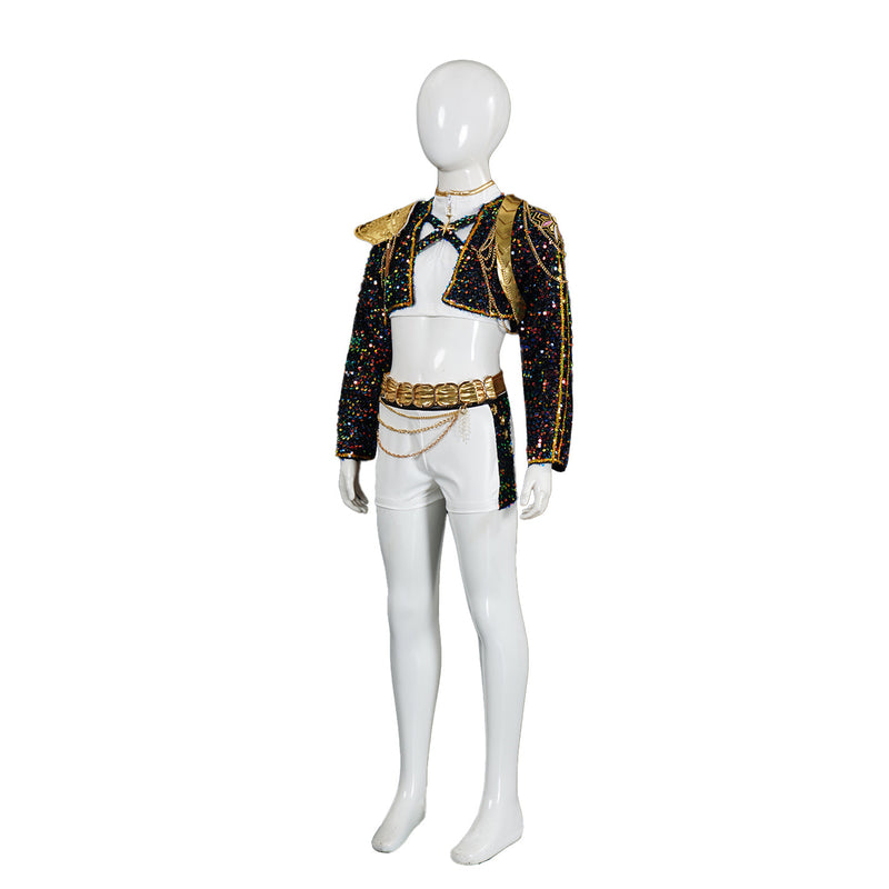 Child Girls Anime K-Pop: Demon Hunters Rumi Cosplay Costume Shiny Outfits - AwwwCos