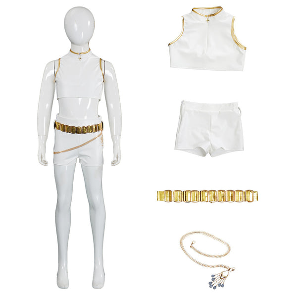 Child Girls Anime K-Pop: Demon Hunters Rumi Cosplay White Uniform