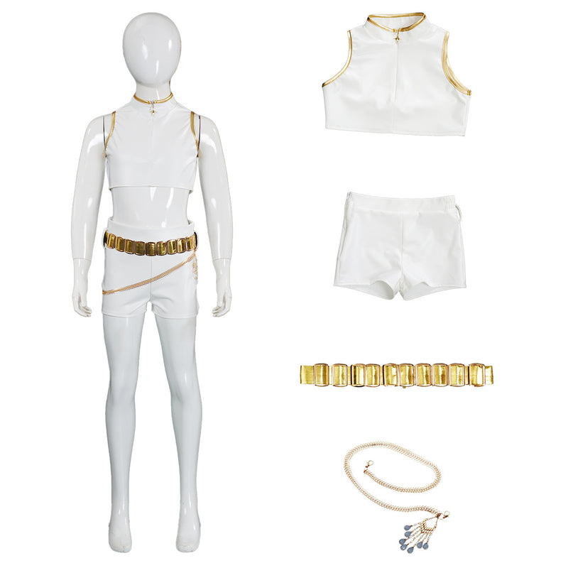 Child Girls Anime K-Pop: Demon Hunters Rumi Cosplay White Uniform