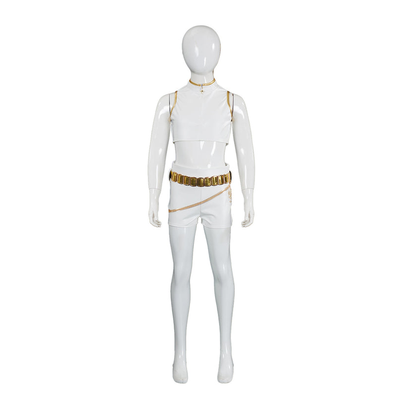 Child Girls Anime K-Pop: Demon Hunters Rumi Cosplay White Uniform