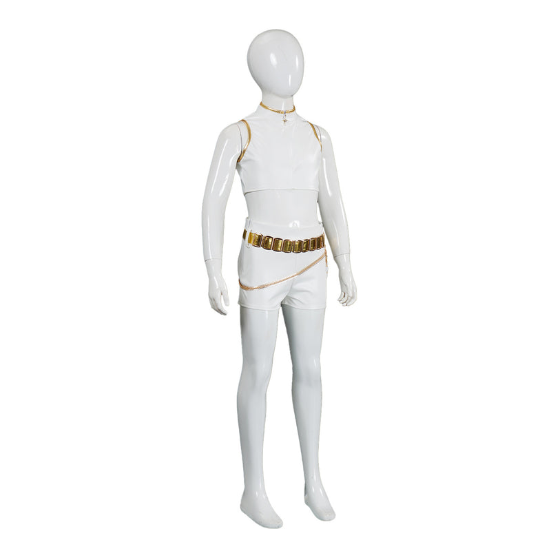 Child Girls Anime K-Pop: Demon Hunters Rumi Cosplay White Uniform