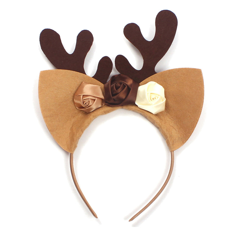 Child Girls Christmas Deer Cosplay Costume Tutu Dress Antler Hair Hoop - AwwwCos