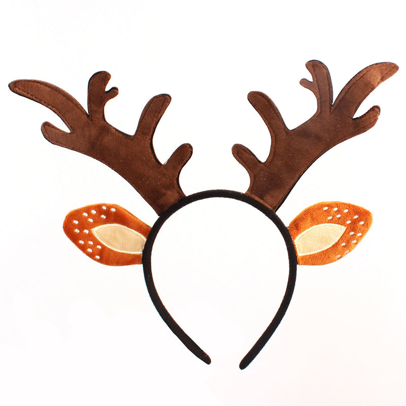 Child Girls Christmas Deer Cosplay Costume Tutu Dress Hair Hoop Set - AwwwCos