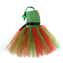 Child Girls Christmas Elf Cosplay Costume Performance Tutu Dress Hat Stockings - AwwwCos