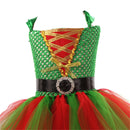 Child Girls Christmas Elf Cosplay Costume Performance Tutu Dress Hat Stockings - AwwwCos