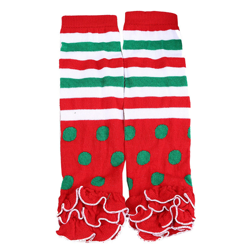 Child Girls Christmas Elf Cosplay Costume Performance Tutu Dress Hat Stockings - AwwwCos