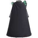 Child Girls Film Wicked Black Witch Cosplay Costume Black Lace Dress - AwwwCos
