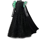 Child Girls Film Wicked Black Witch Cosplay Costume Black Lace Dress - AwwwCos