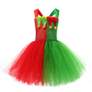 Child Girls Santa Claus Elf Cosplay Costume Performance Tutu Dress Stockings - AwwwCos