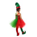 Child Girls Santa Claus Elf Cosplay Costume Performance Tutu Dress Stockings - AwwwCos