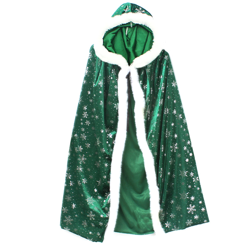 Child Girls Santa Claus Elf Cosplay Costume Tutu Dress Hooded Cloak - AwwwCos