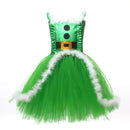 Child Girls Santa Claus Elf Cosplay Costume Tutu Dress Hooded Cloak - AwwwCos