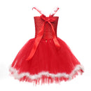 Child Girls Santa Claus Elf Cosplay Costume Tutu Dress Hooded Cloak - AwwwCos