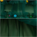 Child Girls Xmas Cosplay Costume Christmas Bow Knot Tutu Green Ruffles Dress - AwwwCos