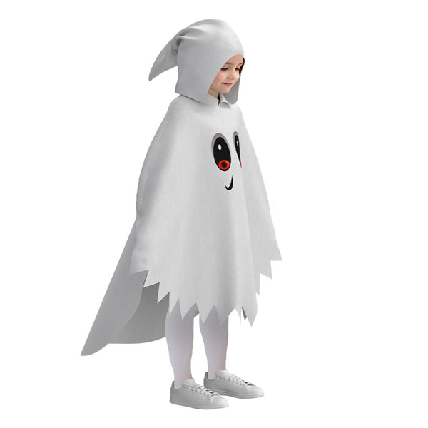 Child Toddler Ghost Cosplay Costume Hooded White Cloak Party Outfits - AwwwCos