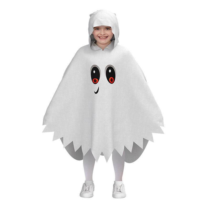 Child Toddler Ghost Cosplay Costume Hooded White Cloak Party Outfits - AwwwCos