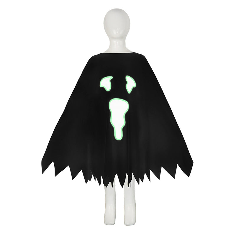Child Toddler Ghost Cosplay Costume White Black Cloak Party Outfits - AwwwCos