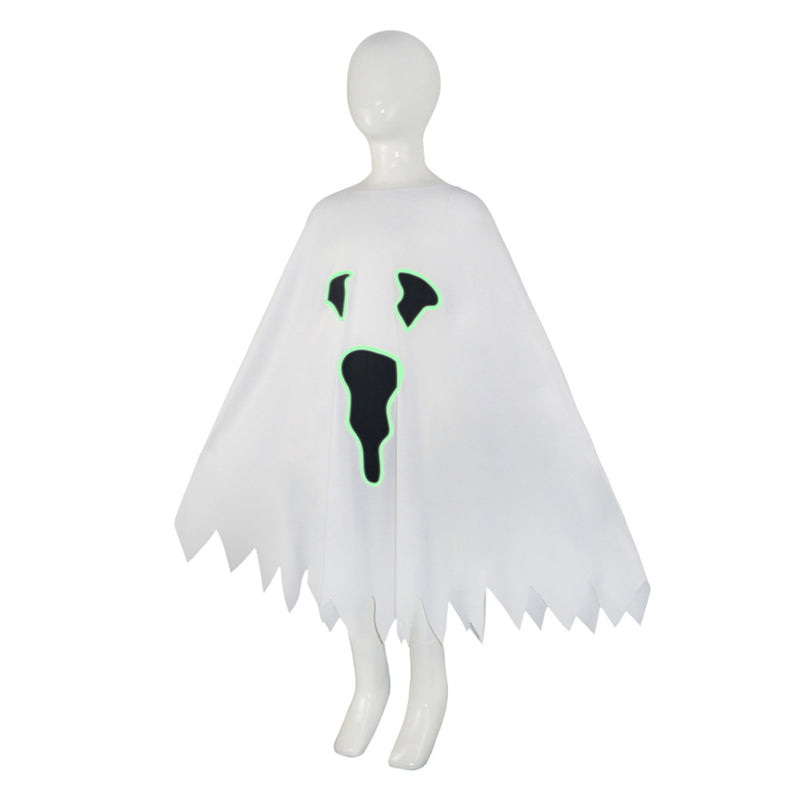 Child Toddler Ghost Cosplay Costume White Black Cloak Party Outfits - AwwwCos
