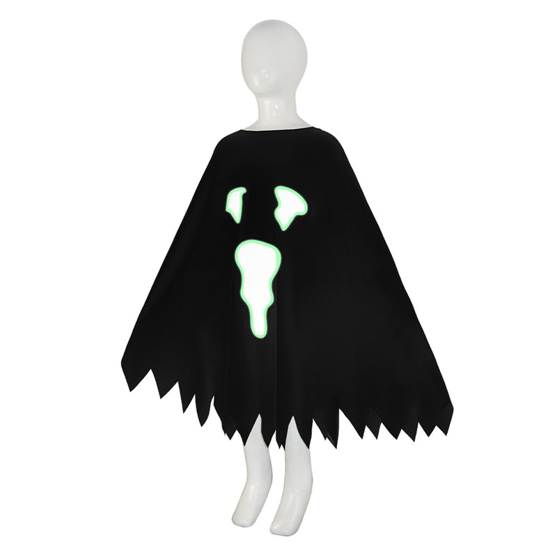 Child Toddler Ghost Cosplay Costume White Black Cloak Party Outfits - AwwwCos