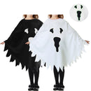 Child Toddler Ghost Cosplay Costume White Black Cloak Party Outfits - AwwwCos