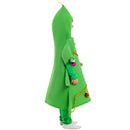 Children Adult Christmas Tree Cosplay Costume Green Apron Inner Jumpsuits - AwwwCos