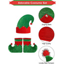 Children  Adult Green Elf Christmas Cosplay Costume Shoes Hat - AwwwCos