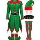 Children  Adult Green Elf Christmas Cosplay Costume Shoes Hat - AwwwCos