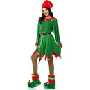 Children  Adult Green Elf Christmas Cosplay Costume Shoes Hat - AwwwCos