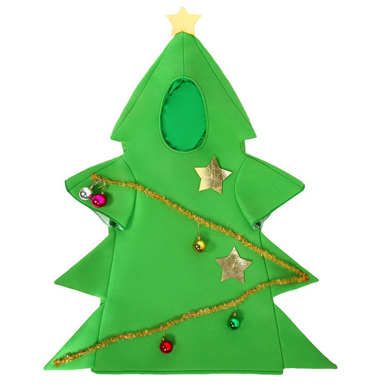 Children Adult Christmas Tree Cosplay Costume Green Apron Inner Jumpsuits - AwwwCos