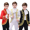 Children's Day Kids European Court Cosplay Costume With Golden Applique - AwwwCos
