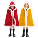 Christmas Clothing Child Girl Red Yellow Cloak Double Layered Cape - AwwwCos