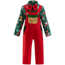 Kids Christmas Cosplay Party Bow Color Block Strap Evening Costume - AwwwCos