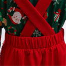 Kids Christmas Cosplay Party Bow Color Block Strap Evening Costume - AwwwCos