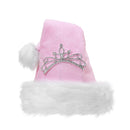 Christmas Decoration Girl Crown Pink Red Short Plush Hat Supplies - AwwwCos