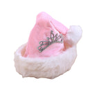 Christmas Decoration Girl Crown Pink Red Short Plush Hat Supplies - AwwwCos