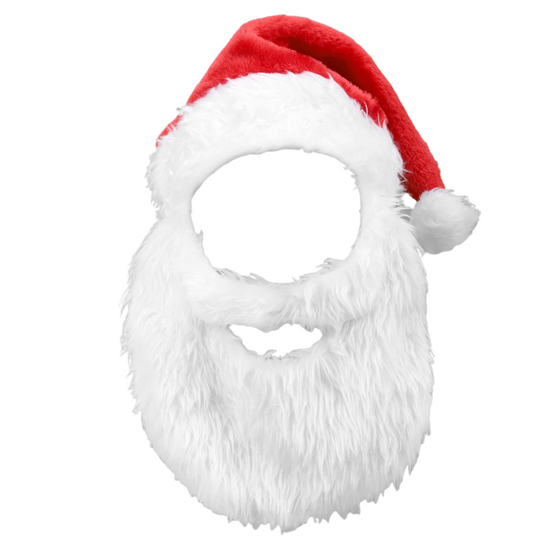 Christmas Decorative Supplies Santa Claus with Beard Santa Hat