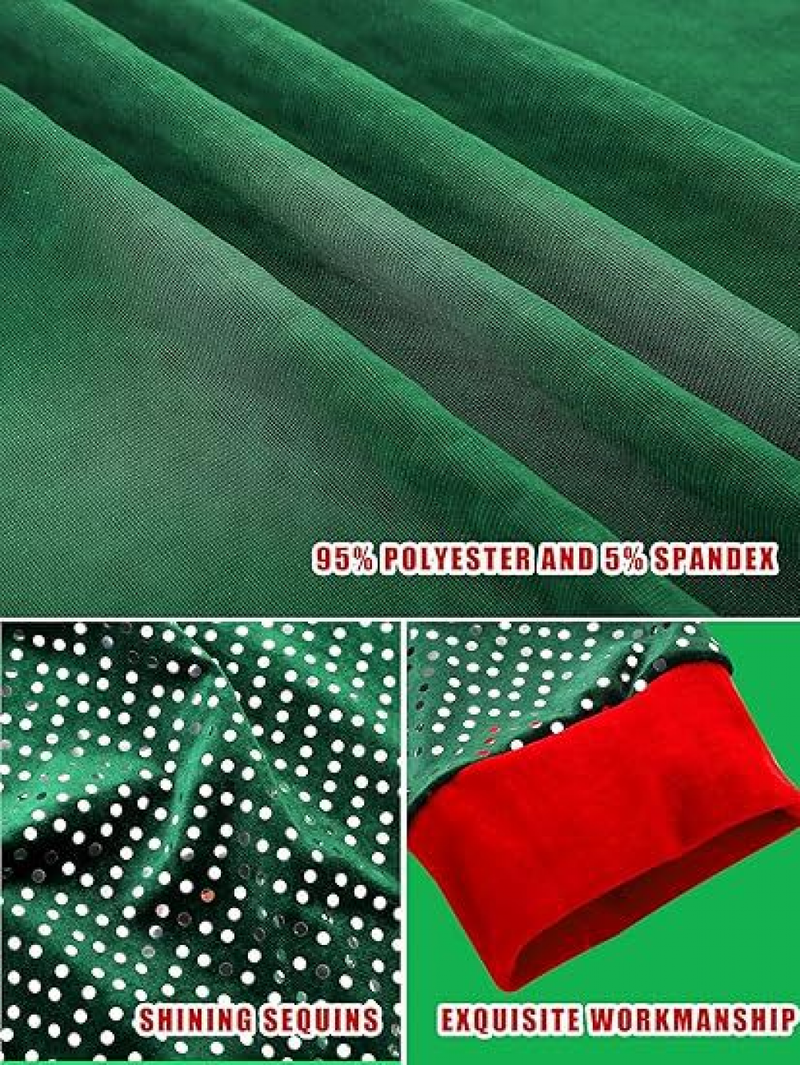 Christmas Elf Santa Cosplay Xmas Festival Outfit Dress Belt Hat Sock